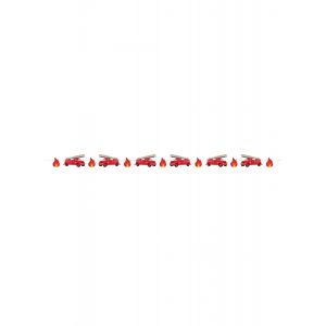 Guirlande en carton Pompier 3 m