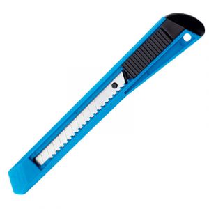 Image de Cutter avec corps plastique lame rétractable bleu lame 9 mm