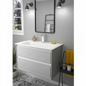 Image de Ideal Standard Mitigeur lavabo avec tirette et vidage bonde métal - TYRIA - Blanc/Chrome