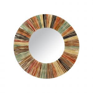 Now's Home Miroir en Raphia fait main Jolo naturel - D.70 cm