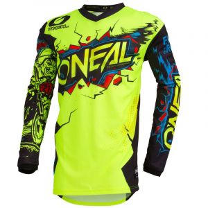 O'neal Maillot cross Element Villain jaune fluo - M