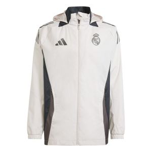 Adidas Real Madrid Veste Tiro 24 All Weather Eu - Putty Mauve/gris/gris, pointure Medium - ['Gris'] - Taille Medium