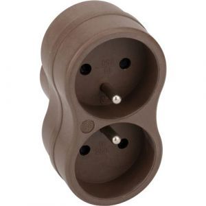 Zenitech Biplite recyclée bioplastique - 2x16A - taupe