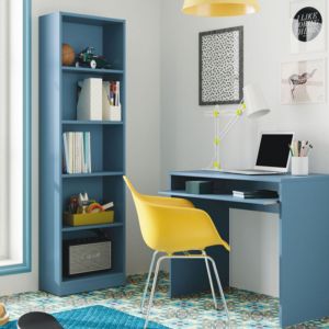 M&S Bibliothèque 52x25x180 cm bleu - NIMES