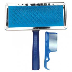 Image de Trixie Brosse Souple Avec Peigne De Nettoyage, 11 × 14 Cm