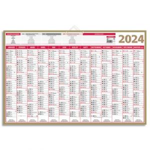 CBG Calendrier Gamme Or Maxior - 13 mois sur 1 face - 43 x 65 cm