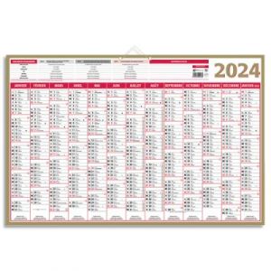 CBG Calendrier Gamme Or Maxior - 13 mois sur 1 face - 43 x 65 cm