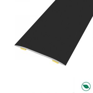 Image de Barre de seuil adhésive même niveau aluminium coloris (20) Noir Long 90 cm larg 3,7cmHt 2,3mm