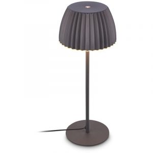 BRILONER - Lampe de table LED à intensité variable, blanc chaud, bord lumineux, chevet, bureau, salon à poser, lampe à poser, table salon, 14,3x36 cm, anthracite