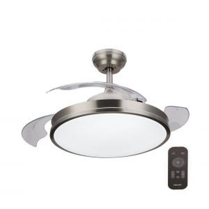 Philips Bliss plafonnier ventilateur LED 28W+35W, Nickel