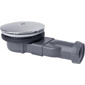 Wirquin Bonde de douche slim pour receveurs extra-plats D 90mm avec membrane et dôme en ABS gris - 30719686