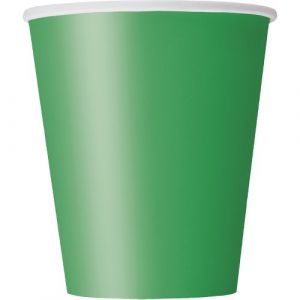 Unique Industries Inc 8 Gobelets en carton verts 266 ml Taille