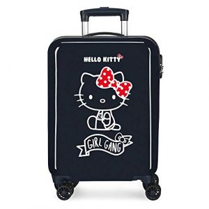 Sanrio Girl Gang Valise Trolley Cabine Bleu 38x55x20 cms Rigide ABS Serrure &agrave; combinaison 35L 2,3Kgs 4 roues Bagage &agrave; main