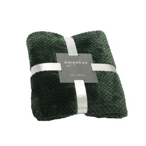 Amadeus Plaid Damier 130 x 170 cm Vert Forêt