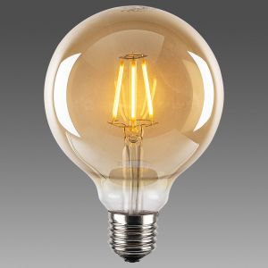 Ampoule LED Globe - E27 - 4 W - blanc chaud - ambré