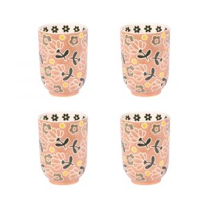 Table passion Coffret De 4 Gobelets Peony 7,8 Cm