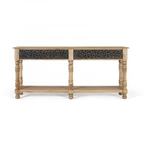 Image de Console en bois de manguier au design artisanal
