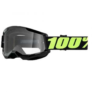 100% Masque 100 strata 2 noir jaune fluo upsol verres mirror or