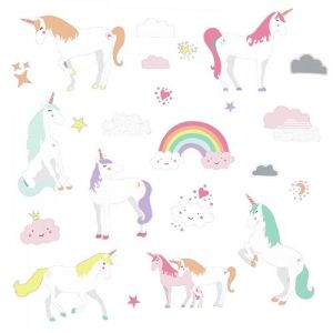 ROOMMATES Stickers muraux Unicorn Magic vinyle 23 pièces