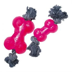 Jouet pour chien Gloria TPR Avec corde Taille M 14 cm Rose