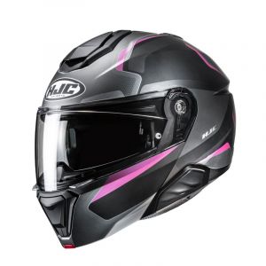 HJC Casque modulable i91 Felio MC8SF gris/rose- L