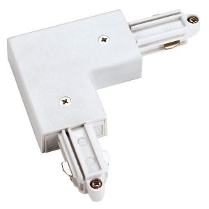 Image de SLV Systèmes de Rail 230 V CONNECTEUR 1 RIGIDE 90° TERRE EXT RAIL 1 ALLUMAGE Blanc S