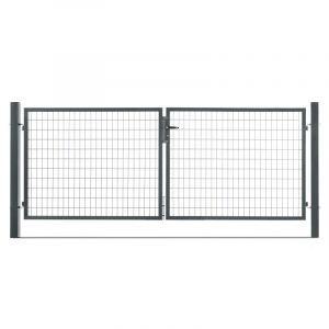 Image de Portail grillagé acier galvanisé 3m Gris anthracite H 1m50