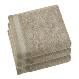 De Witte Lietaer 215763 Contessa Luxe Lot de 3 Serviettes Coton Taupe 40 x 60 cm