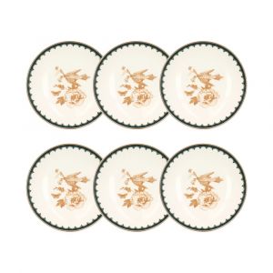 Novastyl Lot de 6 assiettes creuses en porcelaine blanche 21cm