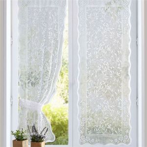 La paire Voilages droits ou bonne femme - Blanc