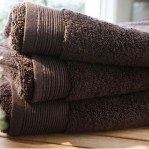 Image de Blanc des vosges Serviette de bain micro-coton 600 grm&sup2; unie - Marron