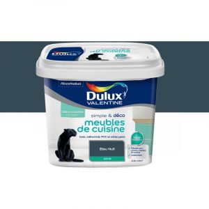 Dulux Valentine Peinture Simple & Déco Meubles De Cuisine Bleu Nuit | 0,5 l Finition : Satin - Bleu Nuit