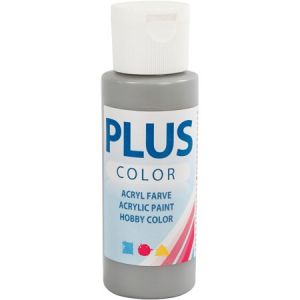 Plus color Peinture acrylique - 60 ml - Gris pluie