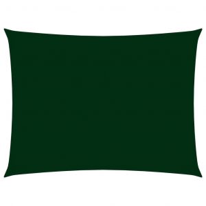 VidaXL Voile de parasol Tissu Oxford rectangulaire 5x7 m Vert foncé