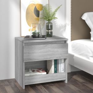 VidaXL Table de chevet Sonoma gris 40x30x39 cm Bois d'ingénierie
