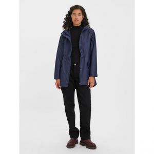 Vero Moda Vmmalou Veste enduite Noos Petite, Blazer Bleu Marine, L/P Femme