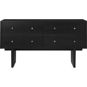 Image de Gubi Buffet Private / L 160 cm - 4 tiroirs noir en bois