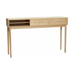 Console haute en bois de chêne avec 5 compartiments - Hübsch