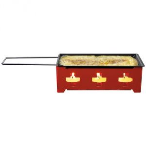 Nouvel H'eat Cheese! - Service à raclette à 4 bougies chauffe-plat