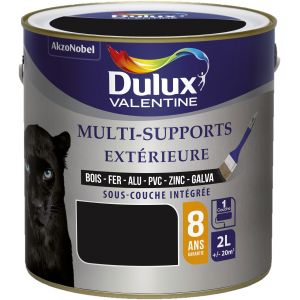 Image de Dulux Valentine Peinture Multi-Supports Extérieur Satin Noir 2 L