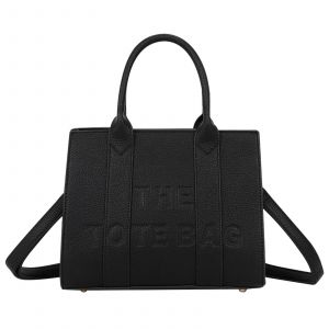 Sac Cabas pour Femme The Tote Bag Effet Grainé avec Anses Rigides et Bandoulière Gallantry Noir