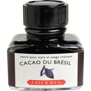 Herbin 13045T - Encre traditionnelle à stylo en flacon "D" 30ml, couleur cacao du brésil