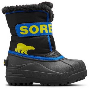 Image de Sorel Bottes d'Hiver Unisexes pour Enfants, Childrens Snow Commander, Noir/Bleu (Black/Super Blue), Taille : 31