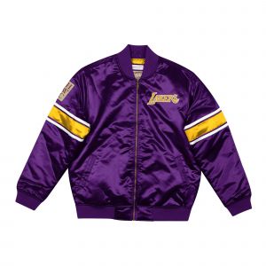 Mitchell & ness Blouson en satin épais Los Angeles Lakers