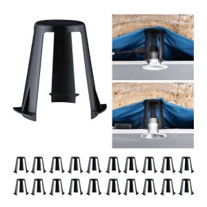 Paulmann 92402 Lot de 20 entretoises pour spots encastrables en plastique Noir 62-90 mm