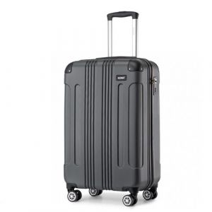 Valise Cabine 54×36×21.5cm Valise de Voyage Rigide ABS Bagage à Main à 4 roulettes Petite Valises, Gris