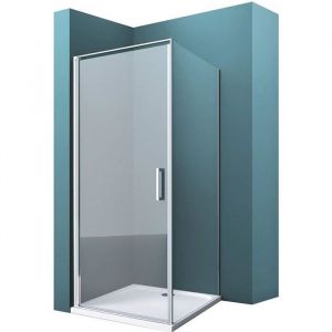 Mai&mai - Cabine de Douche 90X90X195cm Porte Auto-Levante Montage Réversible Paroi de Douche Carré Verre Transparent de 8mm Easy Clean Rav36-Plus