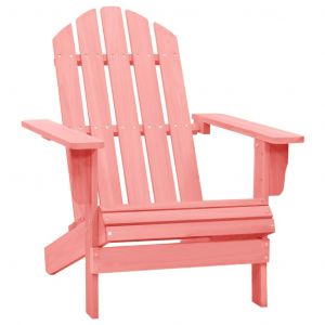 VidaXL Les Tendances - Chaise de jardin Adirondack Bois de sapin massif Rose