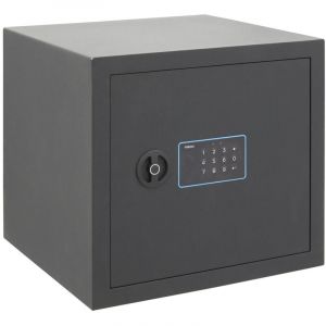 ARREGUI Blue 650160 Coffre-fort en acier avec serrure électronique à code | 38x35x36 cm | 42 L | Coffre fort de sécurité pour la maison | Clavier à code programmable | Clé d'ouverture d'urgence | gris