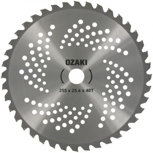 Image de Universel Lame 40 dents à pointe carbure adaptable pour débroussailleuse - Coupe de 255mm, alésage: 25,4mm, épaisseur: 1,3mm